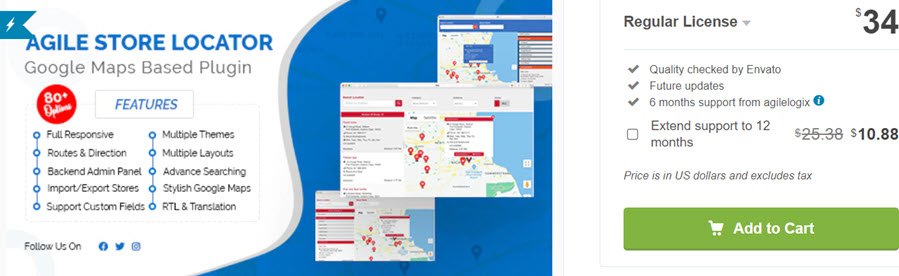 Agile Store Locator (Google Maps) For WordPress