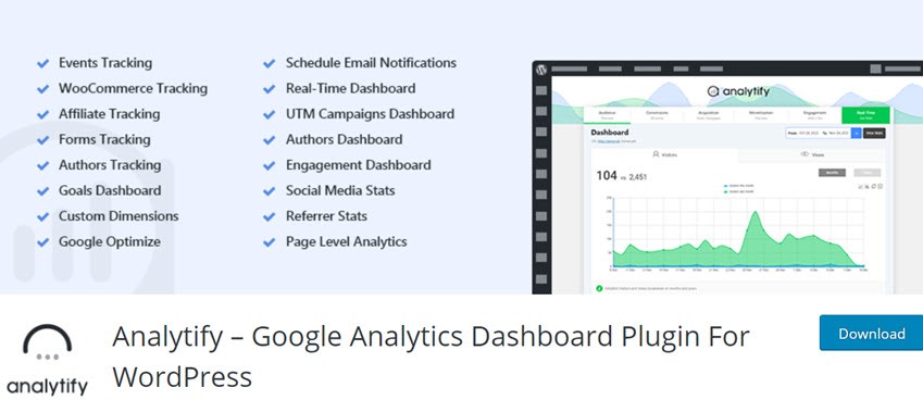 Analytify – Google Analytics Dashboard Plugin For WordPress