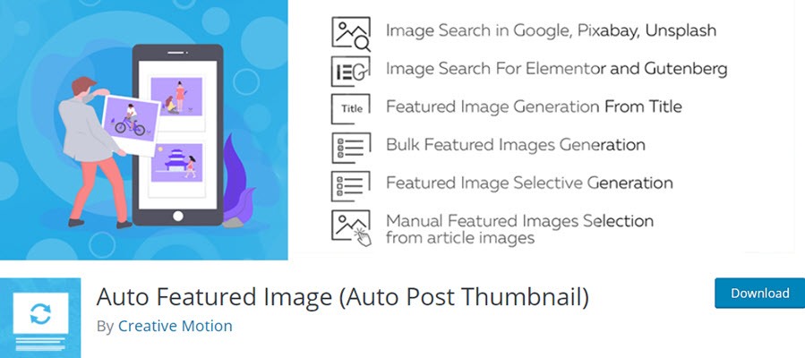 Auto Featured Image (Auto Post Thumbnail)