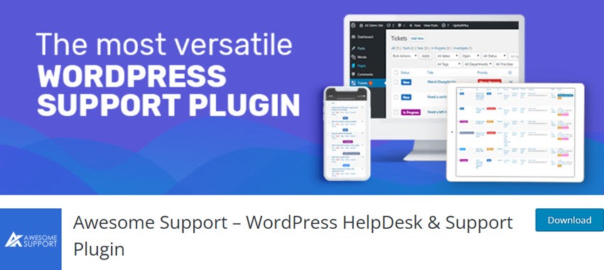 Awesome Support – WordPress HelpDesk & Support Plugin