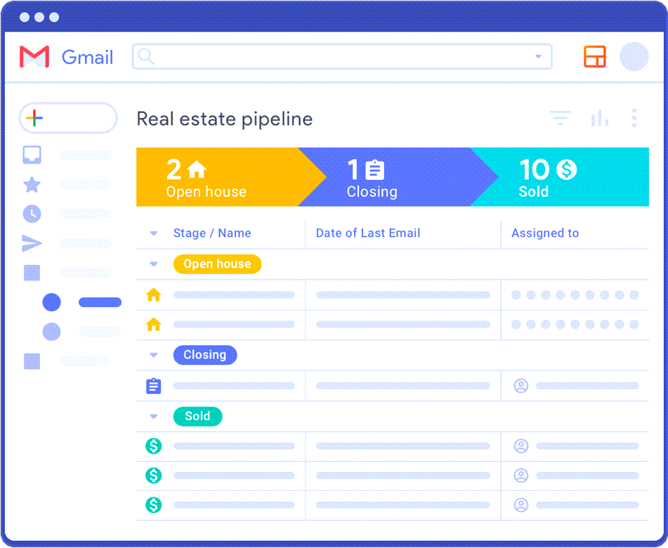 CRM Built In Gmail Real Estate Pipeline