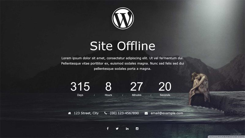 Coming Soon Site Offline Screenshot