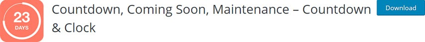 Countdown, Coming Soon, Maintenance Countdown & Clock