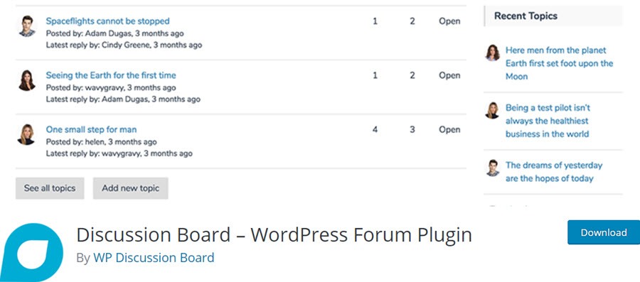 Discussion Board – WordPress Forum Plugin
