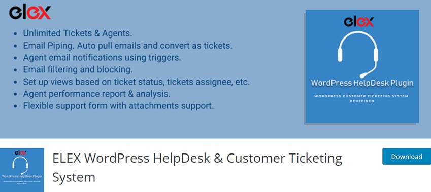 ELEX WordPress HelpDesk & Customer Ticketing System