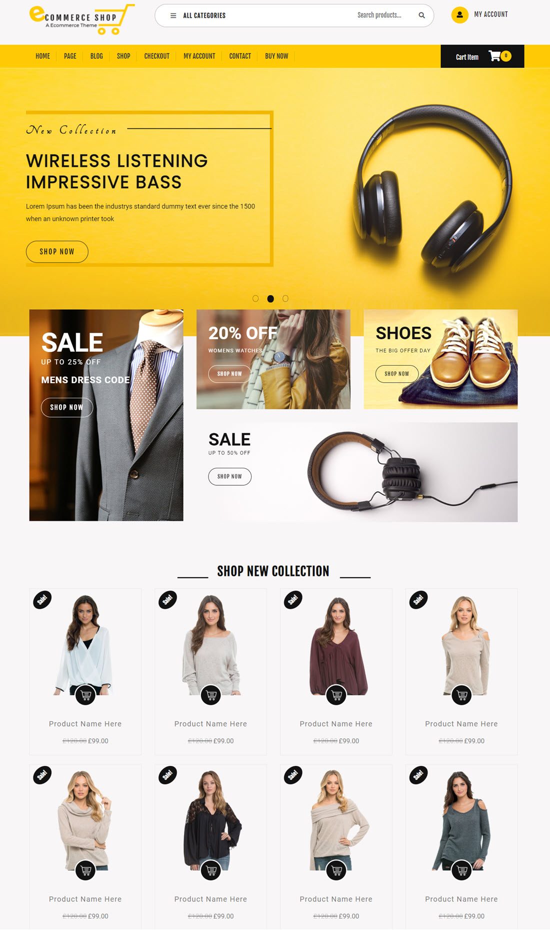 Ecommerce Shop Online Store Theme Screenshot