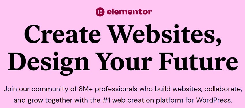 Elementor Create Websites