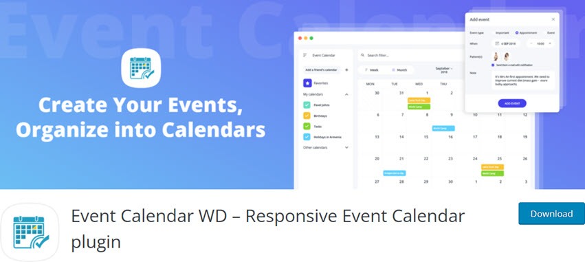 Event Calendar WD – Responsive Event Calendar plugin