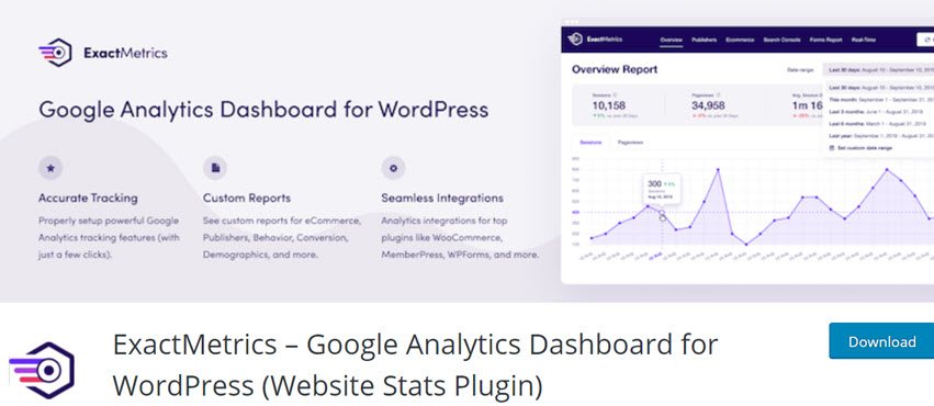 ExactMetrics – Google Analytics Dashboard for WordPress (Website Stats Plugin)