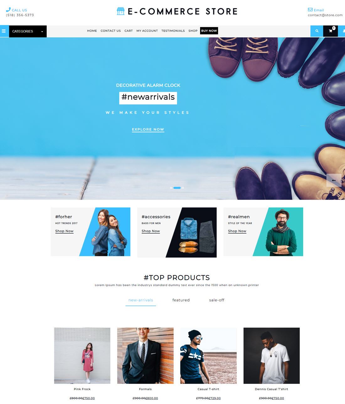 Free Ecommerce WordPress Store Template