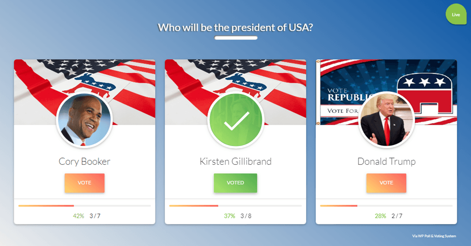 Grid Style Voting Option Demo