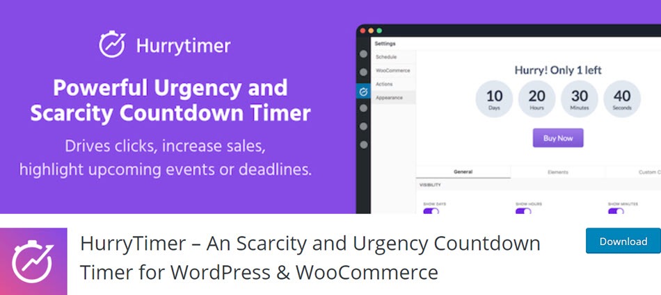 HurryTimer An Scarcity and Urgency Countdown Timer for WordPress & WooCommerce