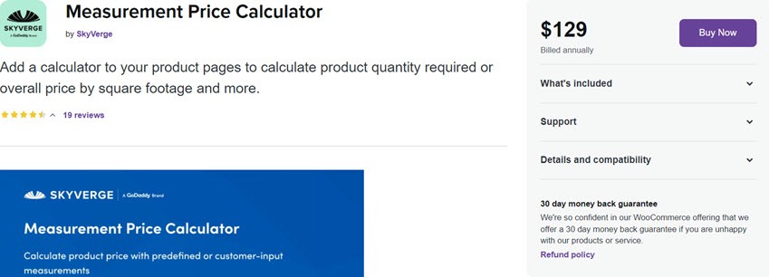 Measurement Price Calculator