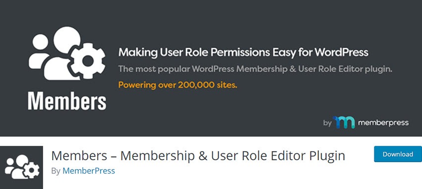 Members – Membership & User Role Editor Plugin