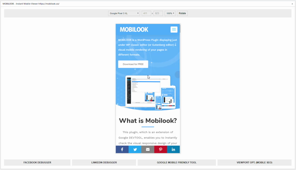 MobiLook Setting Page