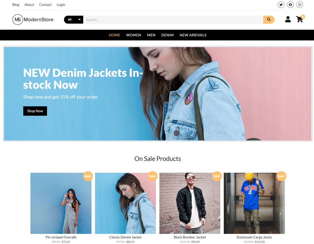 Modern Store WordPress Theme A clean & modern eCommerce theme