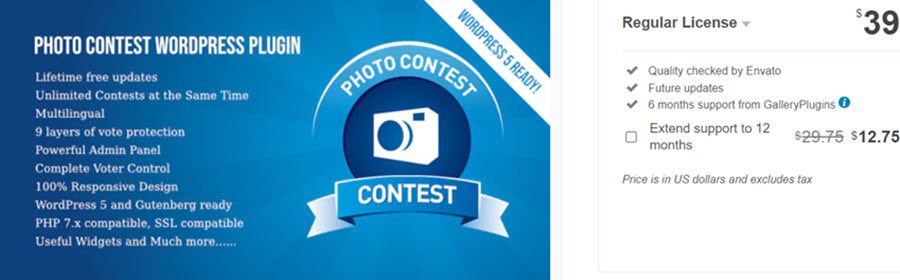 Photo Contest WordPress Plugin