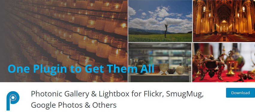 Photonic Gallery & Lightbox for Flickr, SmugMug, Google Photos & Others