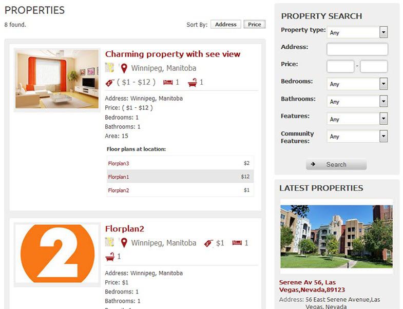 Property Listing Screenshot