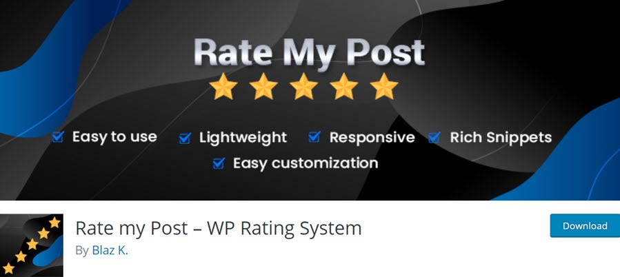 Rate my Post – WP Rating System