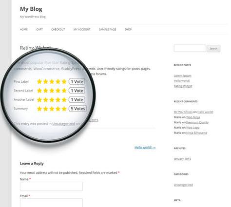 Rating-Widget Multi-Criteria Ratings