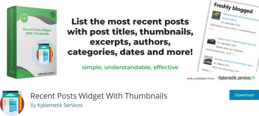 Recent Posts Widget With Thumbnails