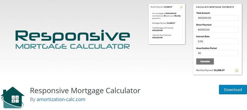 Responsive Mortgage Calculator