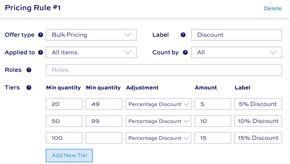 Set user Role Pricing Setting