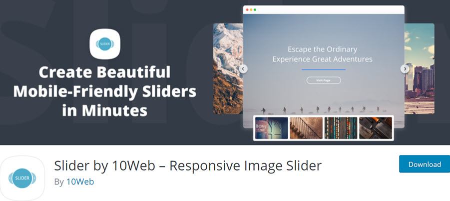 Slider by 10Web – Responsive Image Slider