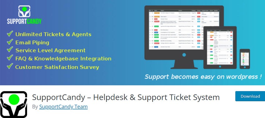SupportCandy – Helpdesk & Support Ticket System