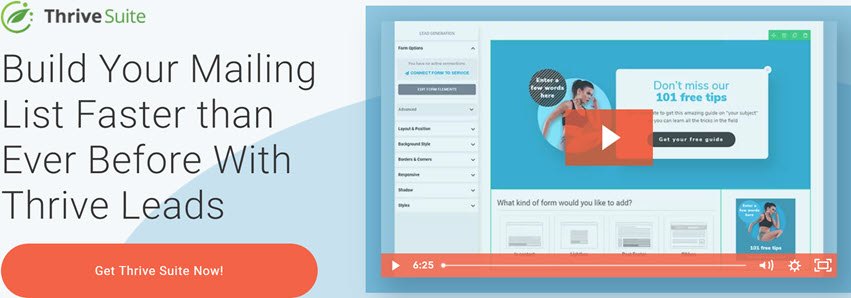 ThriveSuite Build Your Mailing List Faster than Ever Before With Thrive Leads
