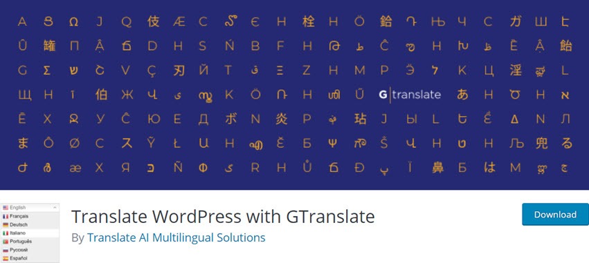 Translate WordPress with GTranslate