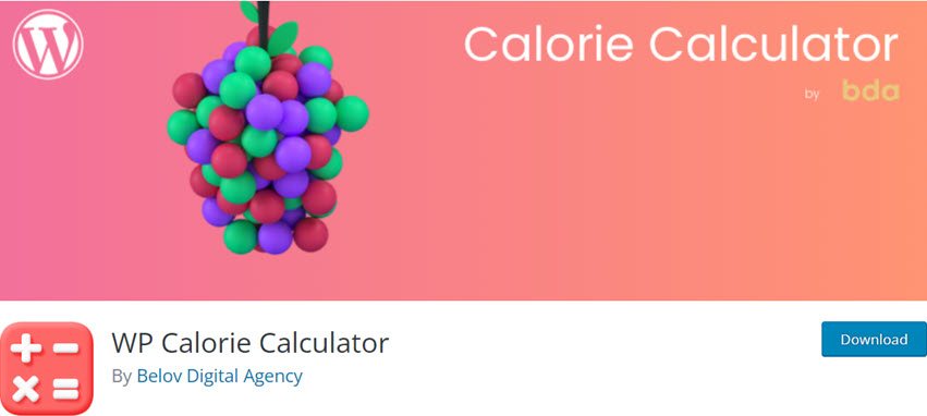 WP Calorie Calculator