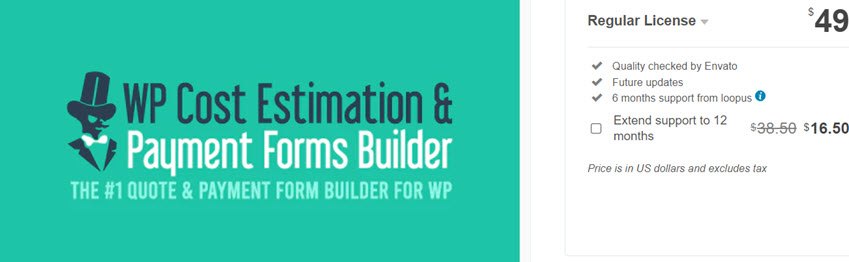 WP Cost Estimation & Payment Forms Builder