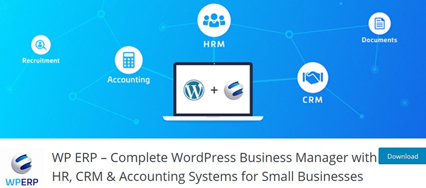 WP ERP Complete WordPress Business Manager with HR, CRM & Accounting Systems for Small Businesses