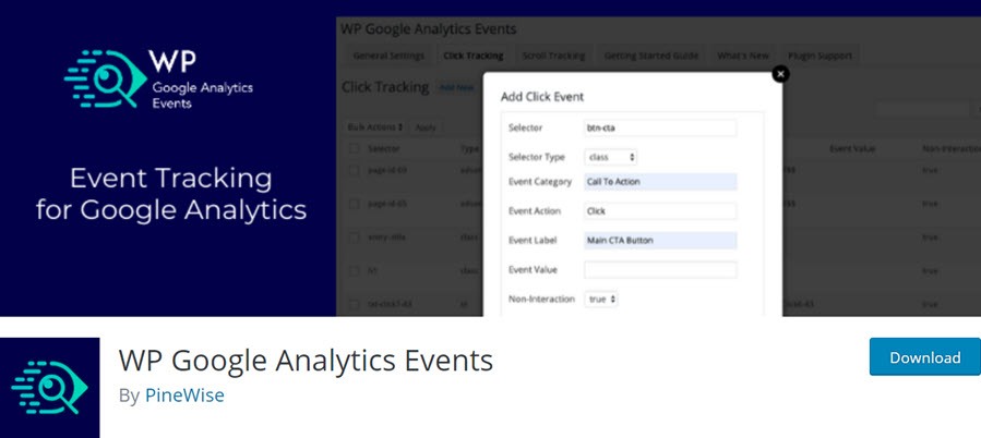 WP Google Analytics Events
