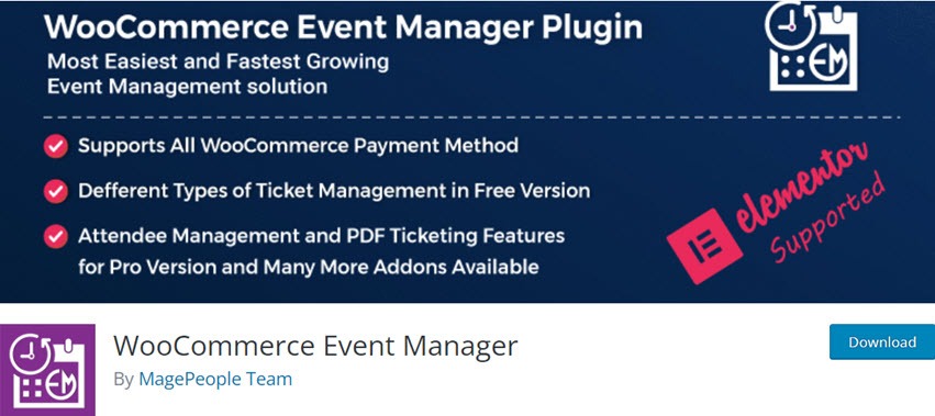 WooCommerce Event Manager