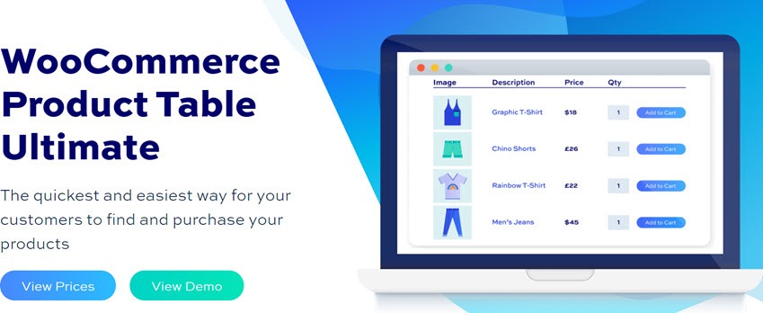 WooCommerce Product Table Ultimate