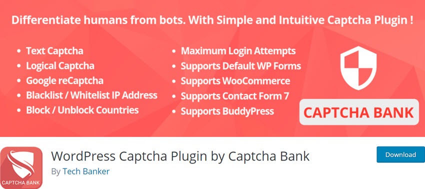 WordPress Captcha Plugin by Captcha Bank