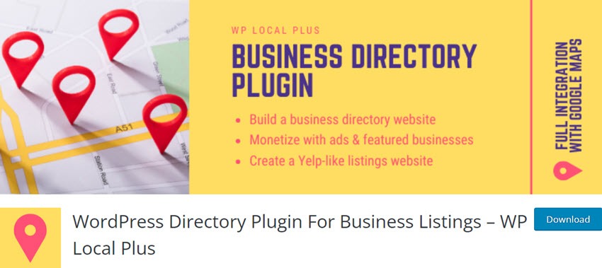 WordPress Directory Plugin For Business Listings – WP Local Plus