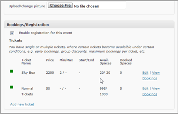 Wordpress Multiple Event Tickets With Constraints And Prices