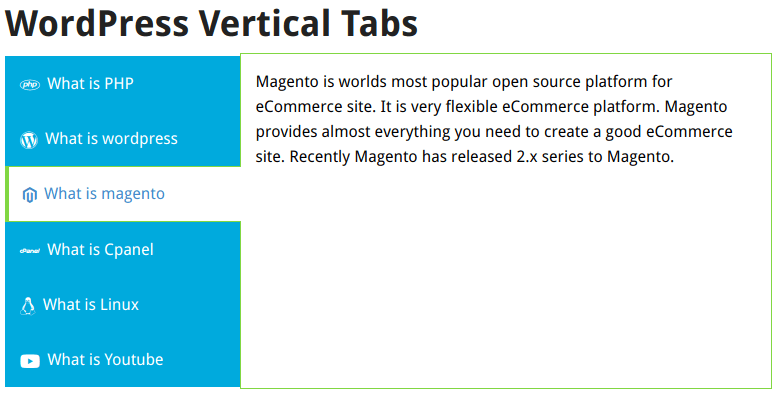 Wordpress Responsive Vertical Tabs