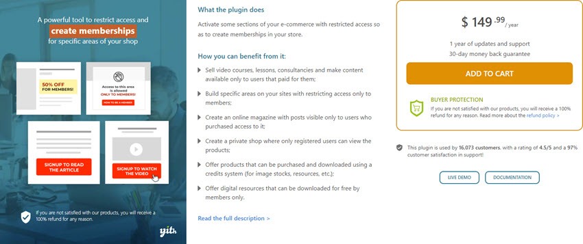 Yith Woocommerce Membership