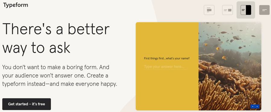 typeform There's a better way to ask