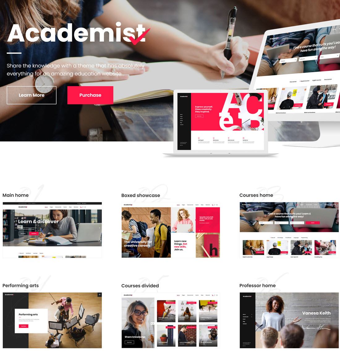 Academist Education & Learning Management System Theme