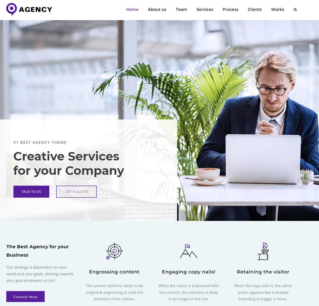 Agency Theme Creative services for your company