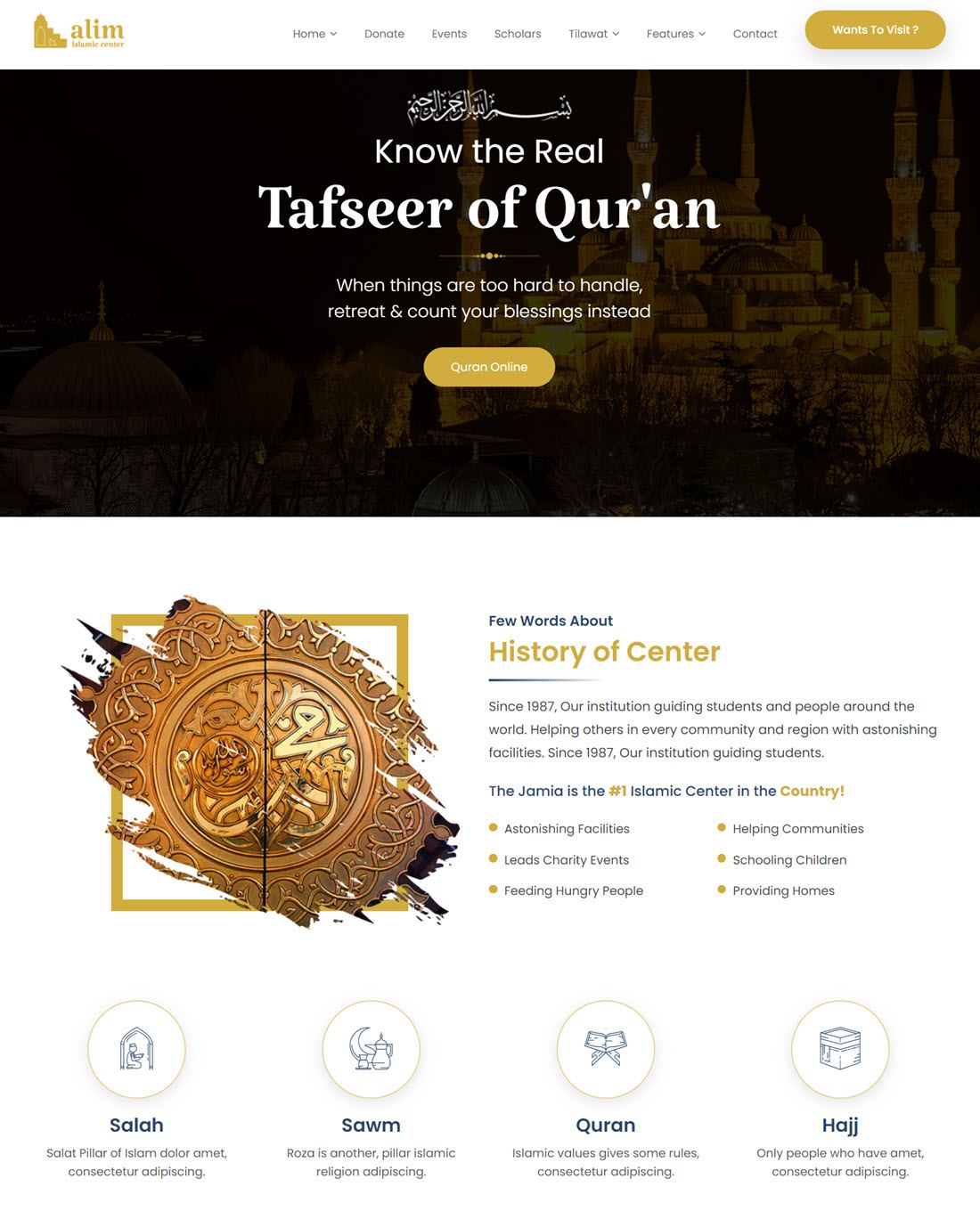 Alim Islamic Institute & Mosque WordPress Theme Screenshot