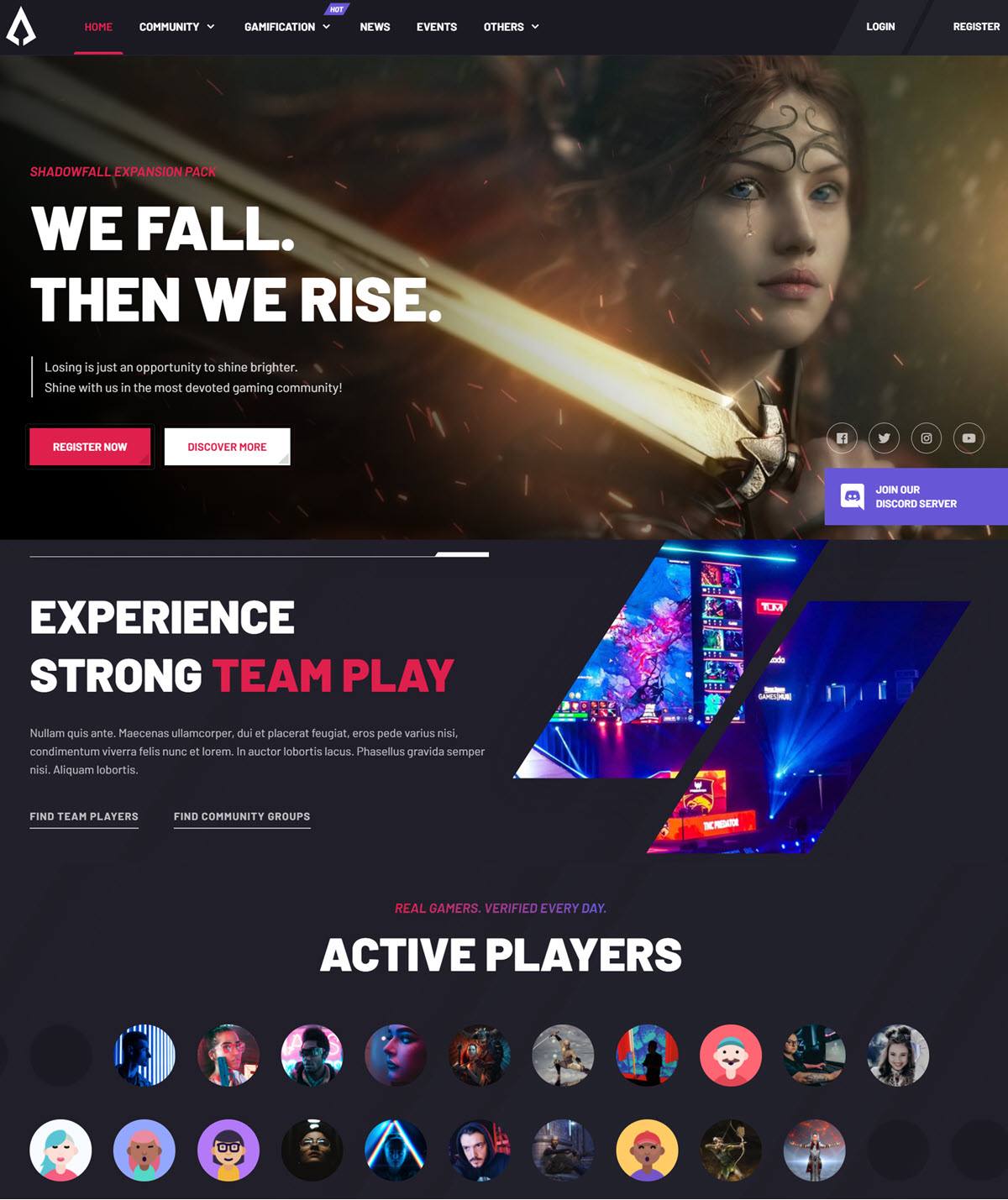 Armadon - Gaming Community WordPress Theme