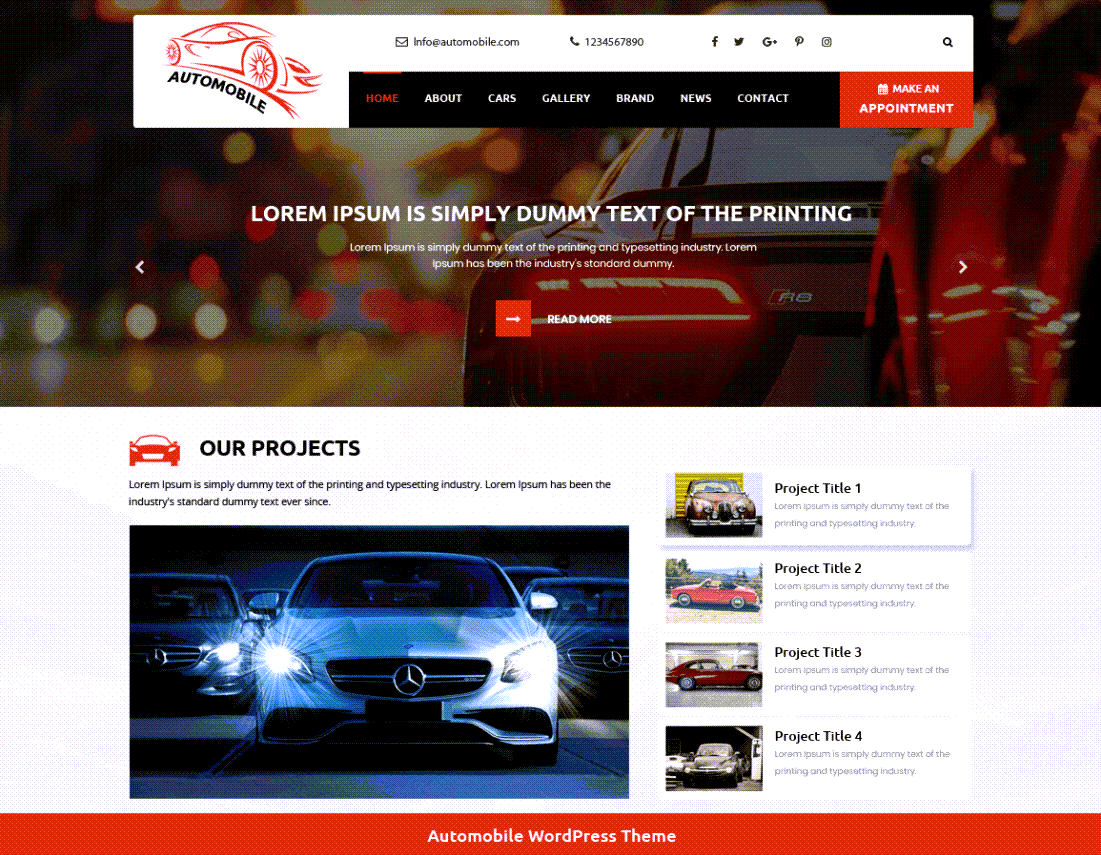 Automobile Car Dealer WordPress Theme Demo