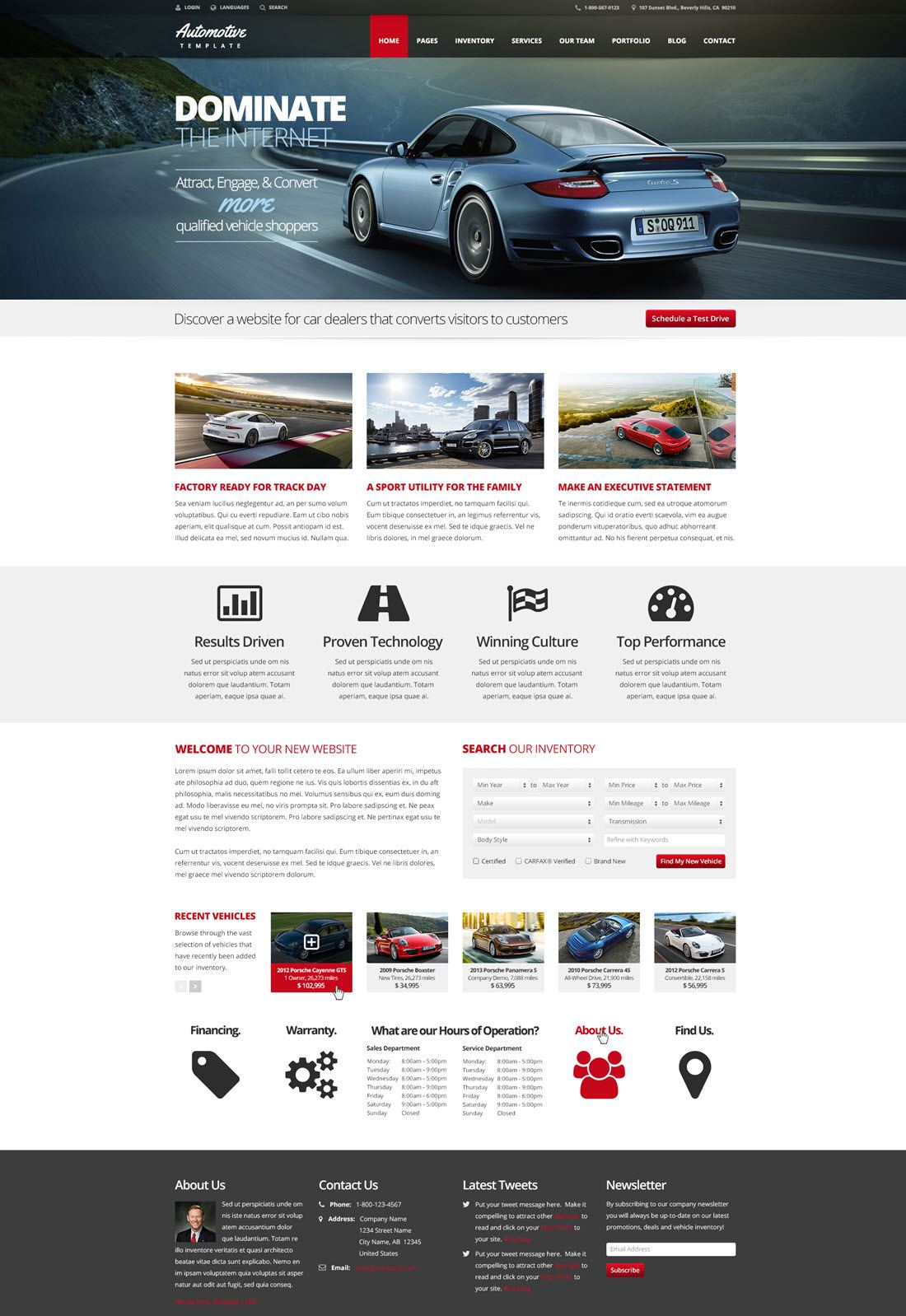 Automotive Car Dealership Business WordPress Theme Screenshot